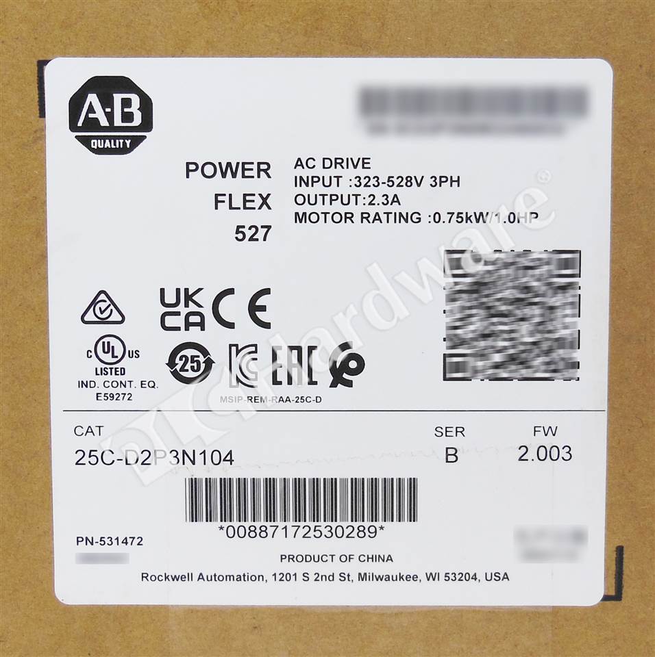 PLC Hardware - Allen Bradley 25C-D2P3N104 Series B, Surplus Sealed Pre ...