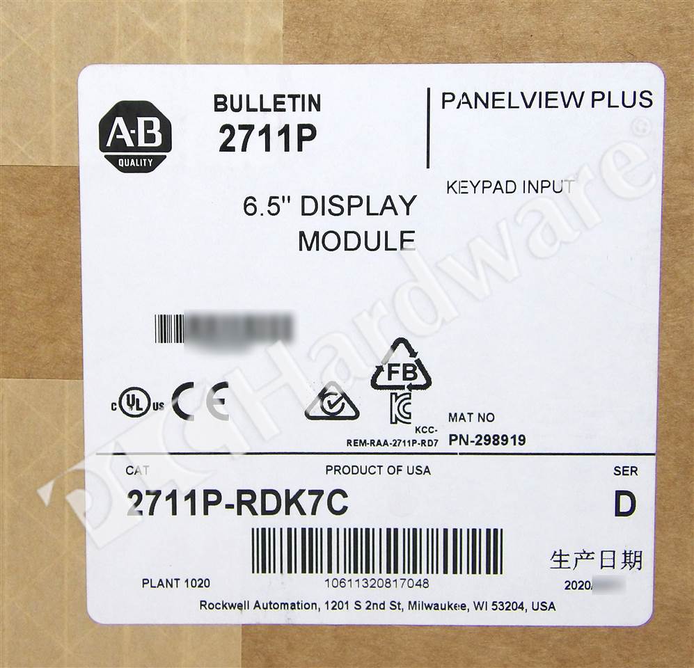 PLC Hardware Allen Bradley 2711P RDK7C Series D Surplus Open Pre Owned