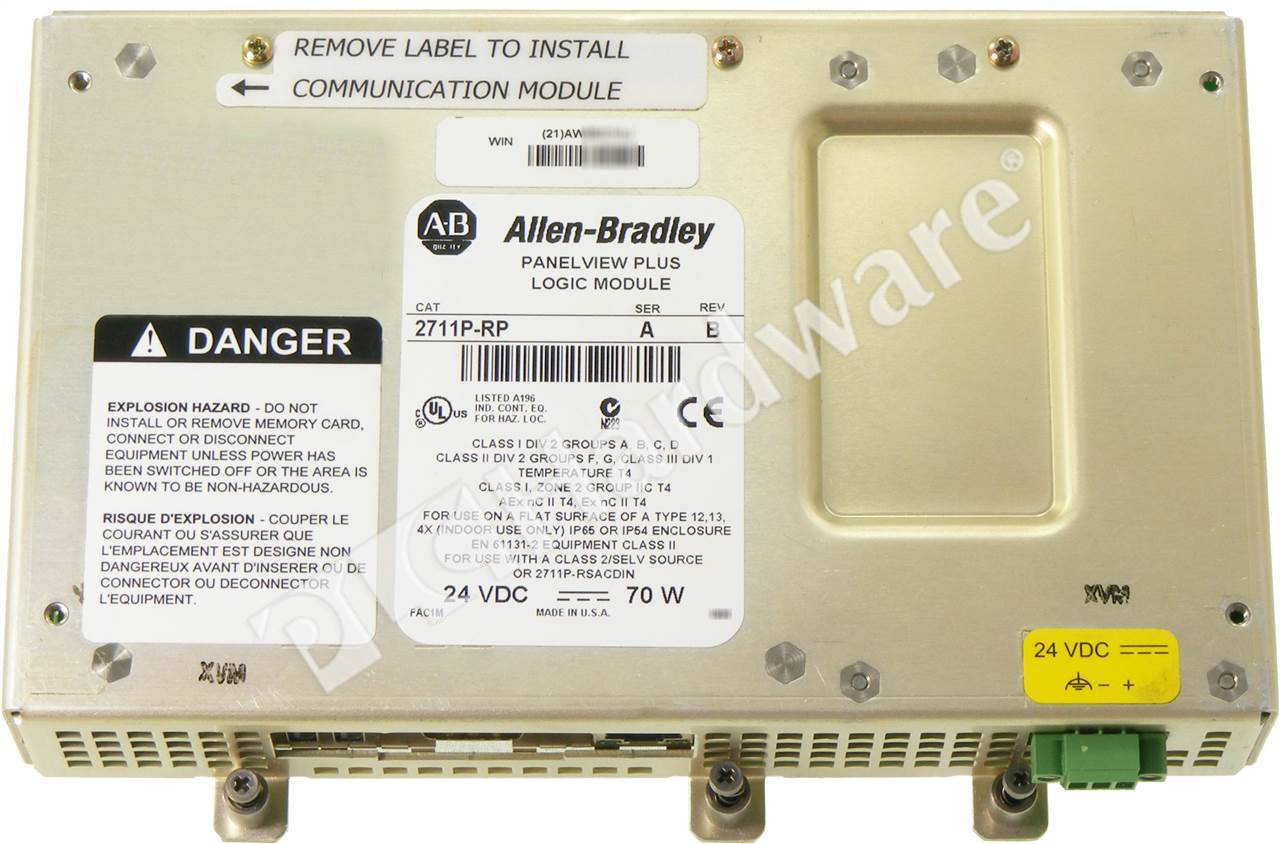 PLC Hardware: Allen-Bradley 2711P-RP PanelView Plus Logic Module