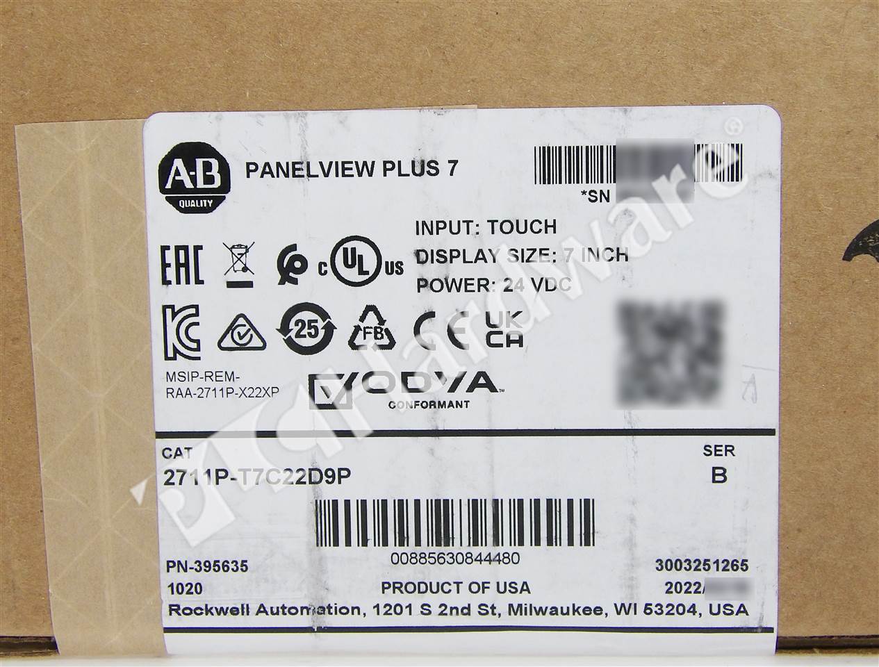 PLC Hardware - Allen Bradley 2711P-T7C22D9P Series B, Surplus Sealed ...