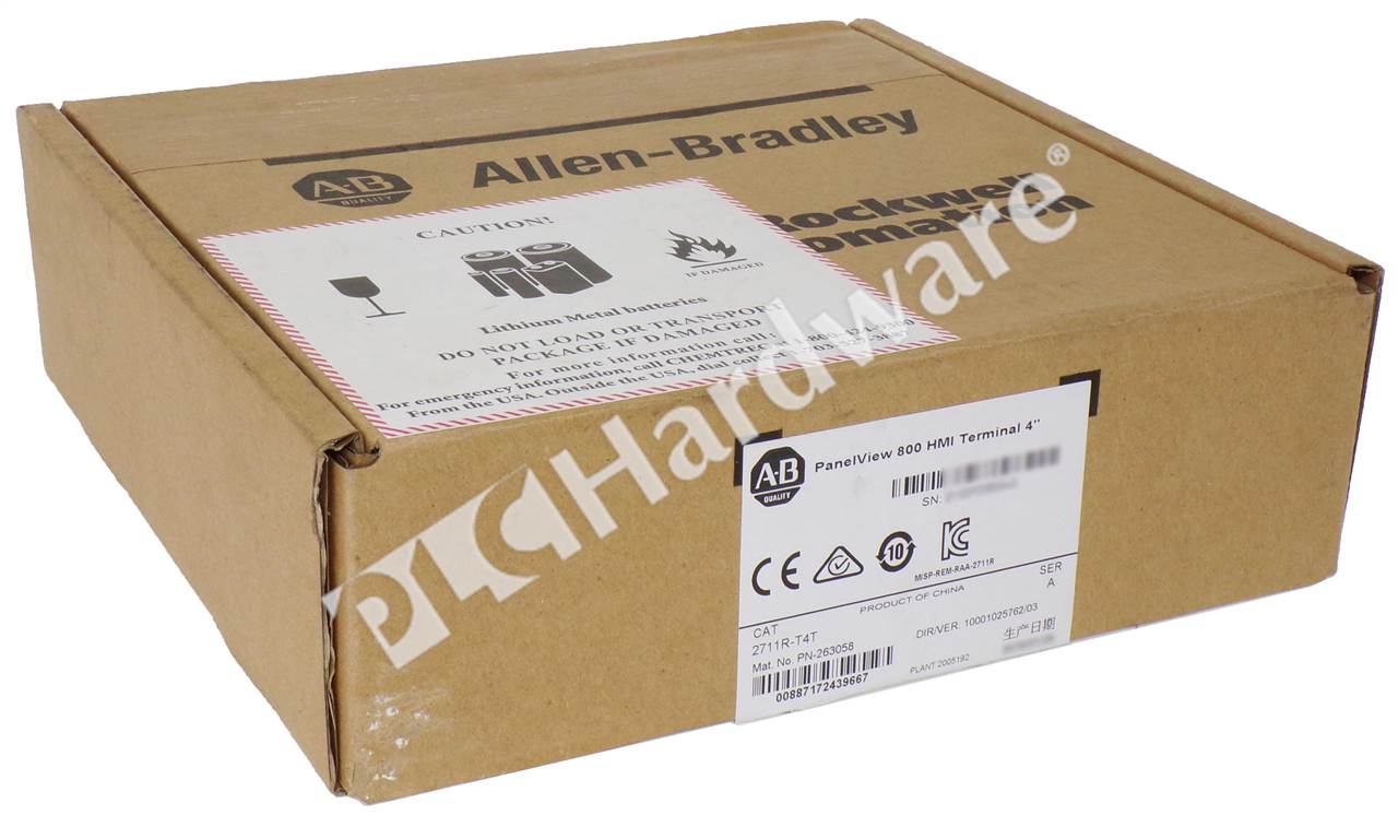 PLC Hardware: Allen-Bradley 2711R-T4T PanelView 800 Color Touch