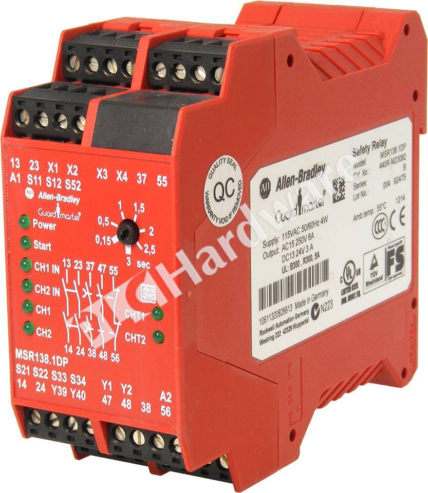 PLC Hardware: Allen-Bradley 440R-M23082 Monitoring Safety Relay MSR138.1DP