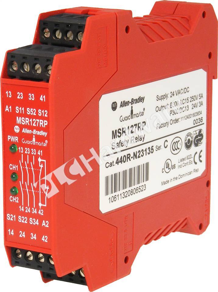 PLC Hardware: Allen-Bradley 440R-N23135 Monitoring Safety Relay MSR127RP