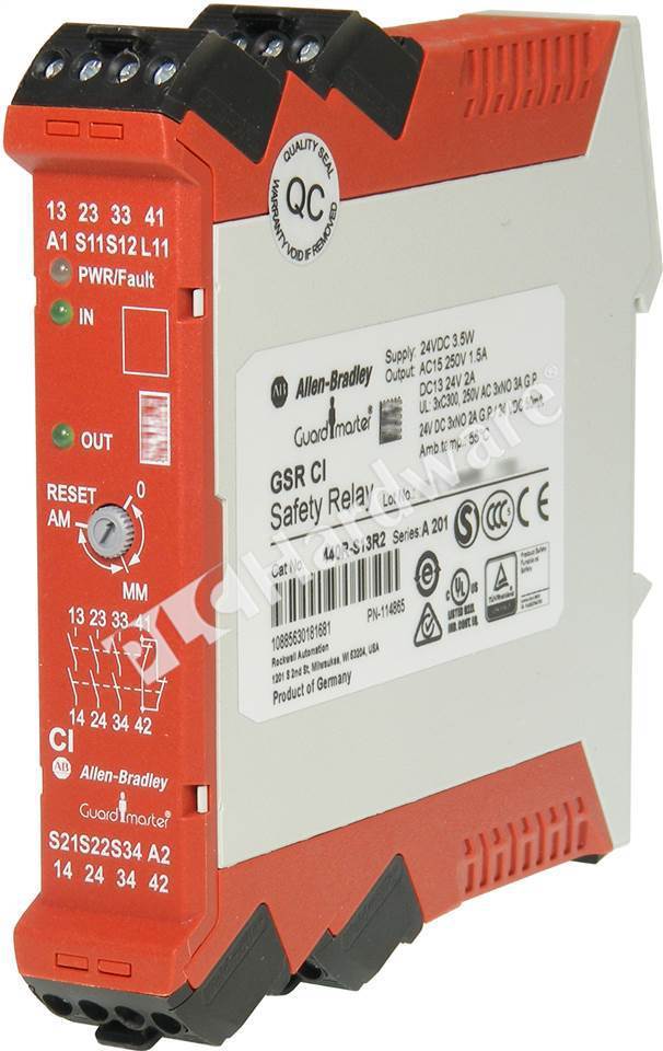 PLC Hardware: Allen-Bradley 440R-S13R2 Guardmaster Single Input Safety ...