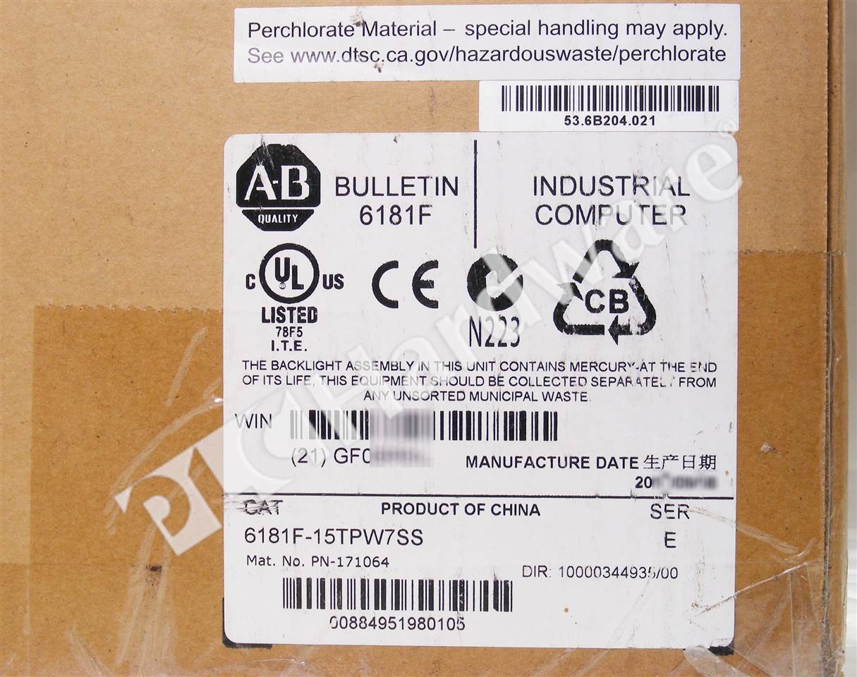 PLC Hardware - Allen Bradley 6181F-15TPW7SS Series E, Surplus Open Pre ...