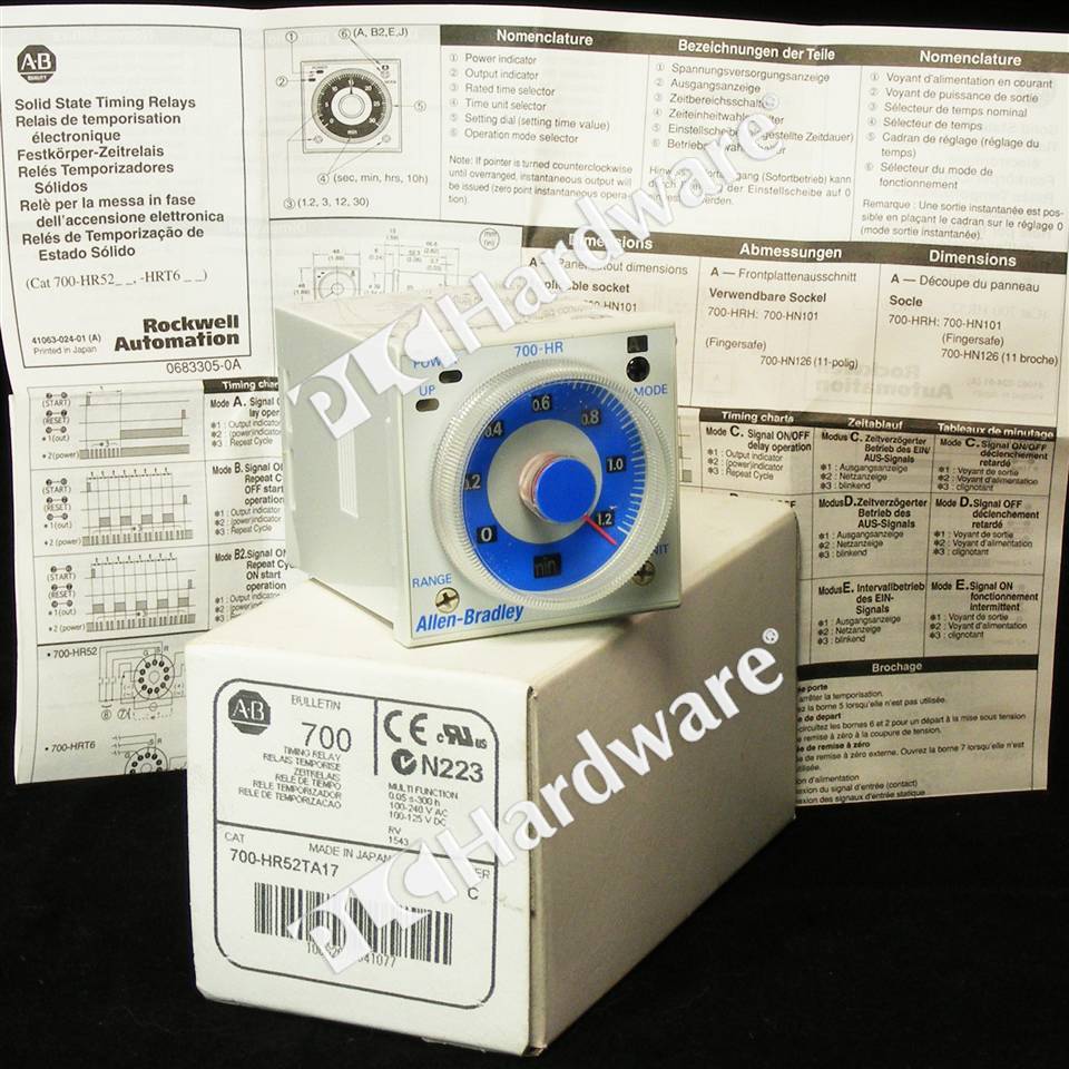 Plc Hardware Allen Bradley Hr Ta Dial Timing Relay Multi Function