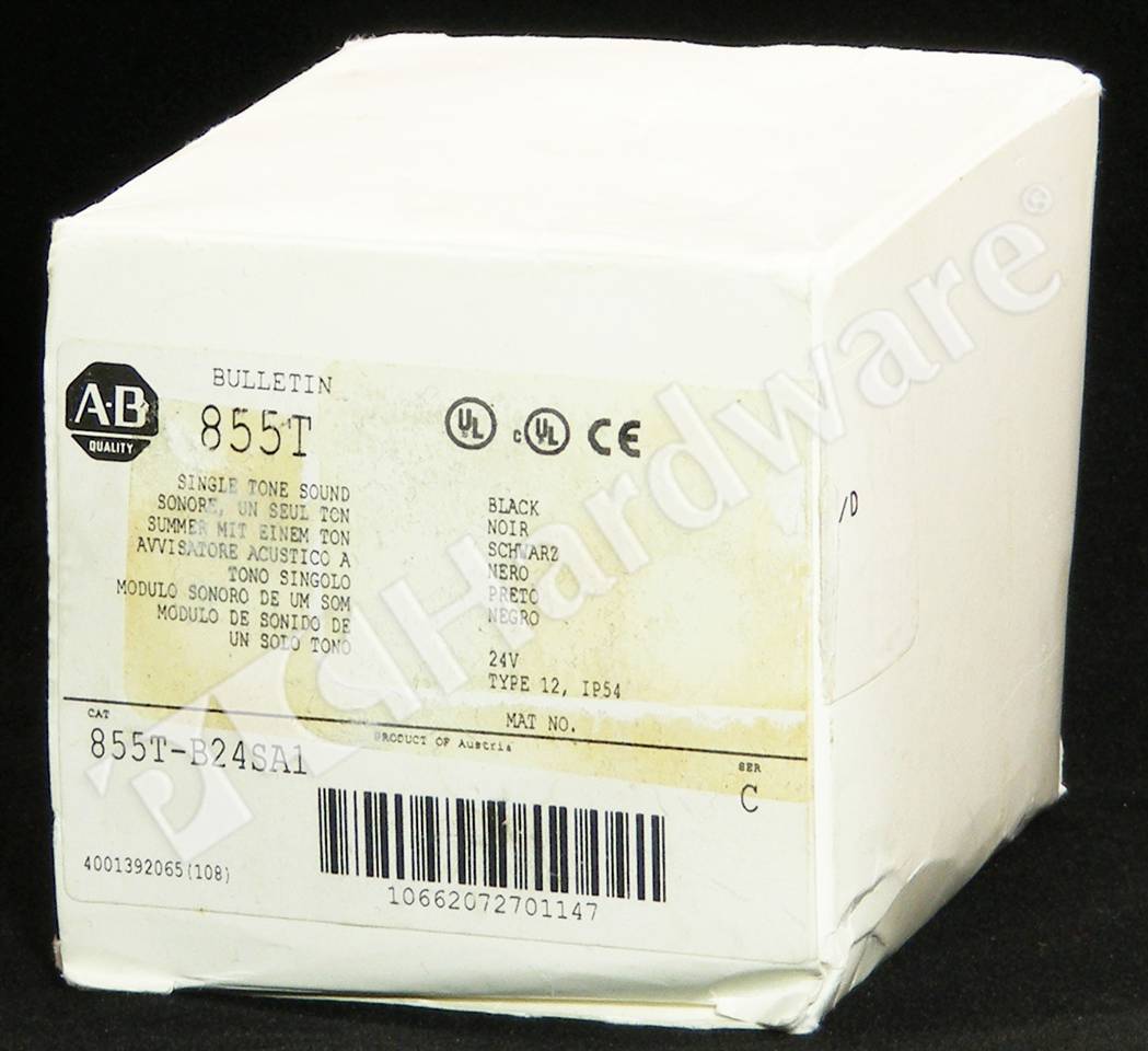 PLC Hardware: Allen-Bradley 855T-B24SA1 Control Tower Stack Light, Black