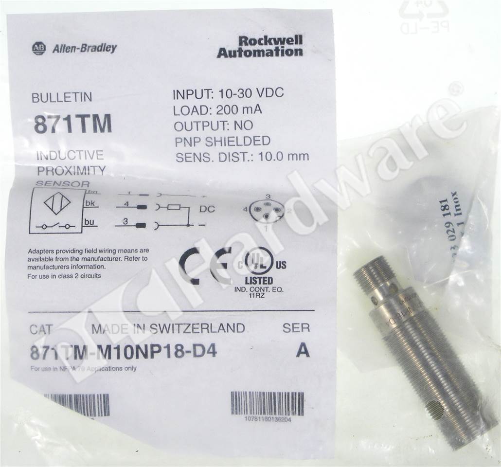 PLC Hardware - Allen Bradley 871TM-M10NP18-D4 Series A, Surplus Sealed ...