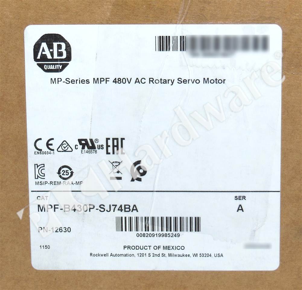 PLC Hardware - Allen Bradley MPF-B430P-SJ74BA Series A, Surplus in ...