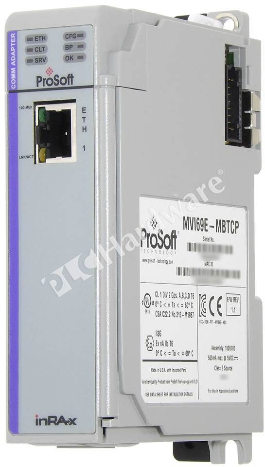 Plc Hardware Prosoft Technology Mvi69e Mbtcp Modbus Tcp Ip Enhanced Module