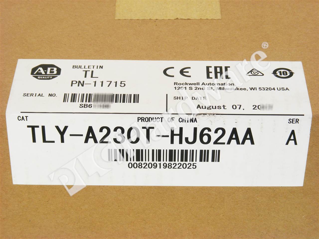 PLC Hardware - Allen Bradley TLY-A230T-HJ62AA Series A, Surplus Sealed ...