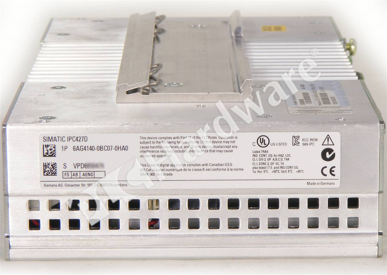 Plc Hardware Siemens 6ag4140 0bc07 0ha0 Simatic Ipc427d Microbox Pc 4gb Ram