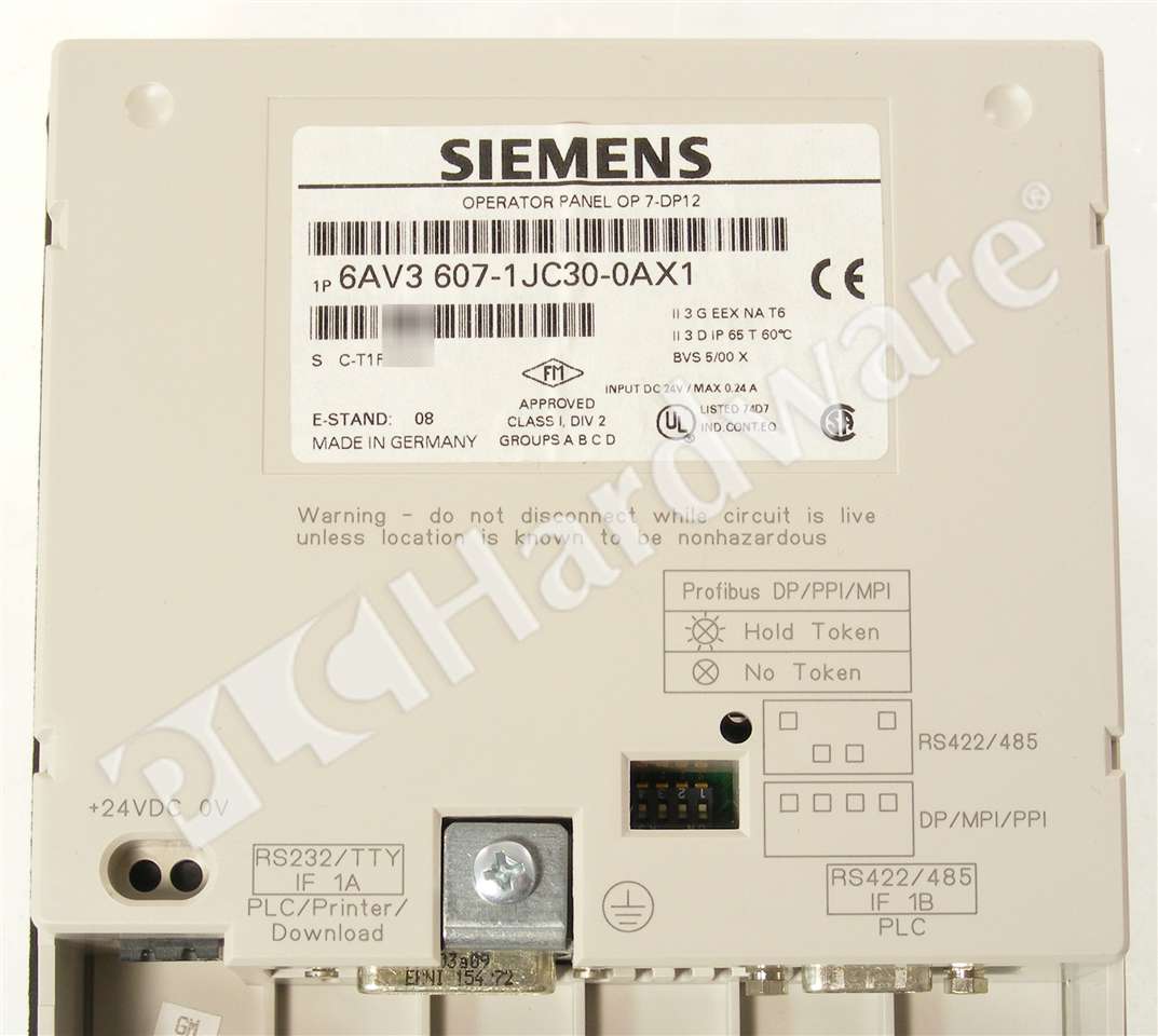 PLC Hardware - Siemens 6AV3607-1JC30-0AX1, Used PLCH Packaging
