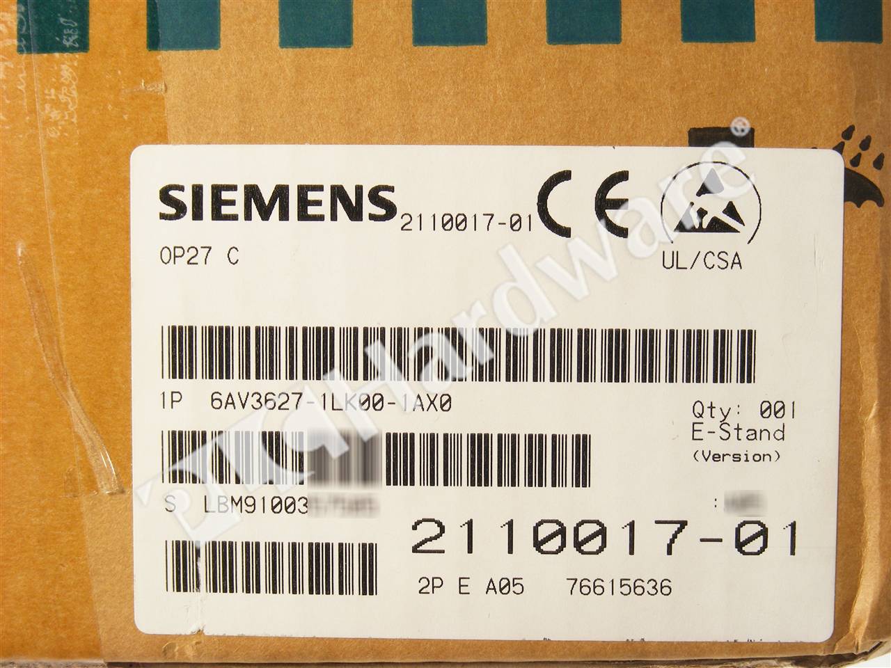 PLC Hardware: Siemens 6AV3627-1LK00-1AX0 SIMATIC OP27 Color Keypad