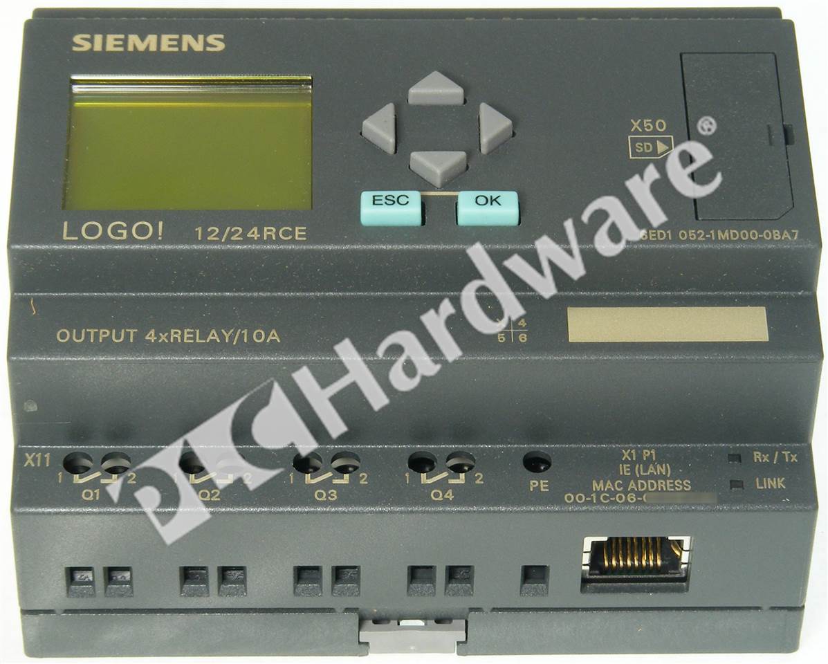 PLC Hardware: Siemens 6ED1052-1MD00-0BA7 LOGO! 12/24RCE Logic