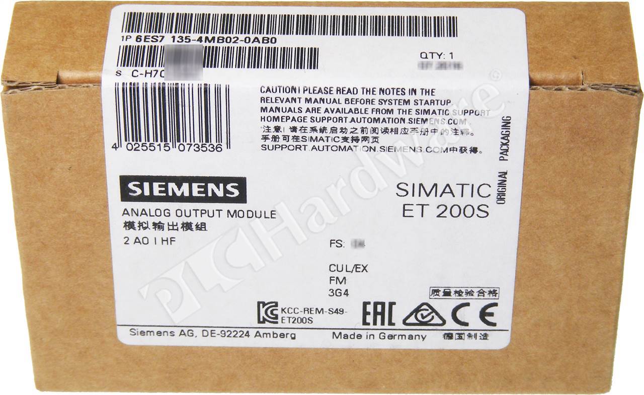 PLC Hardware - Siemens 6ES7135-4MB02-0AB0, Surplus Sealed Pre-owned