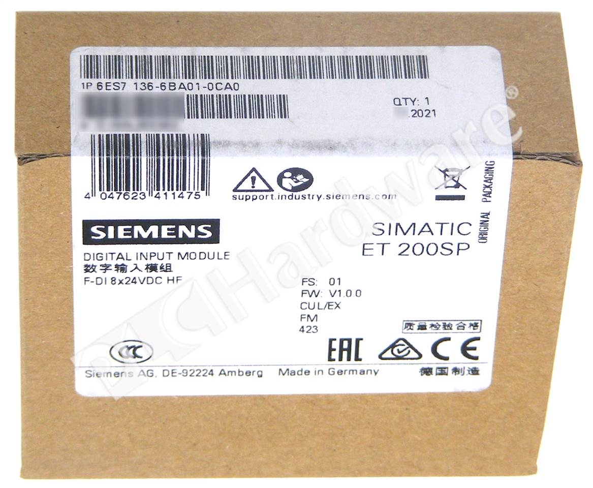 PLC Hardware: Siemens 6ES7136-6BA01-0CA0 SIMATIC S7 DP Electronic Module