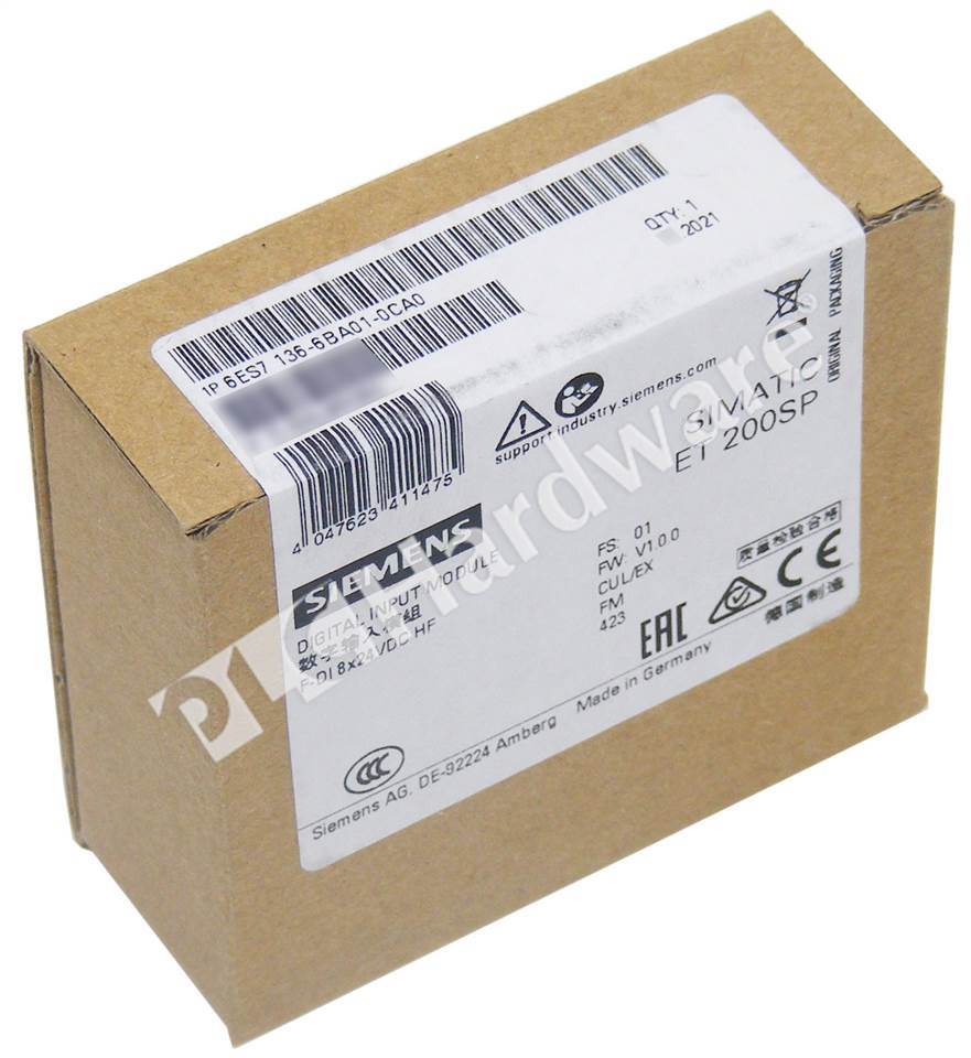 PLC Hardware Siemens 6ES7136-6BA01-0CA0, Surplus in Sealed Packaging