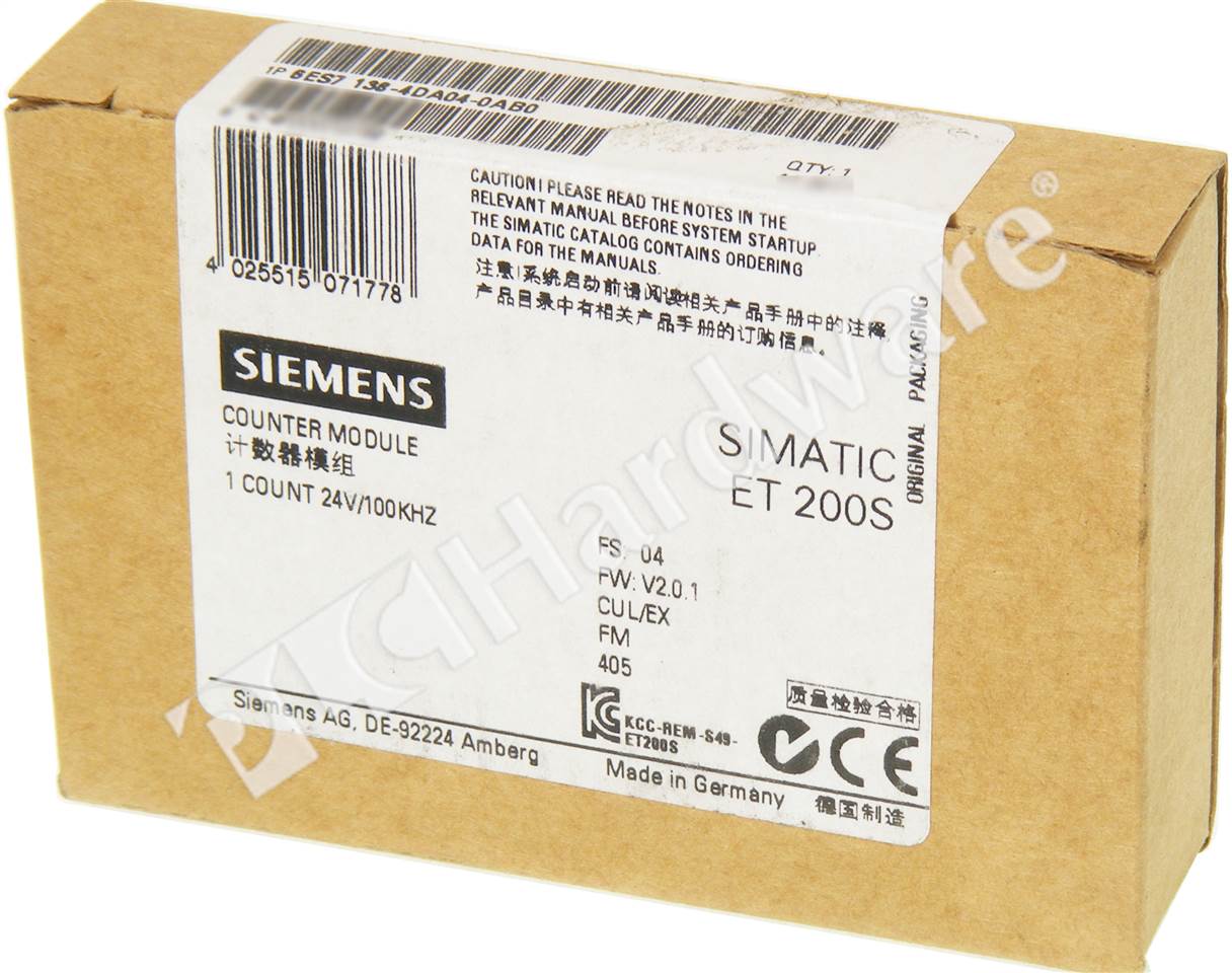 PLC Hardware: Siemens 6ES7138-4DA04-0AB0 SIMATIC S7 ET 200S