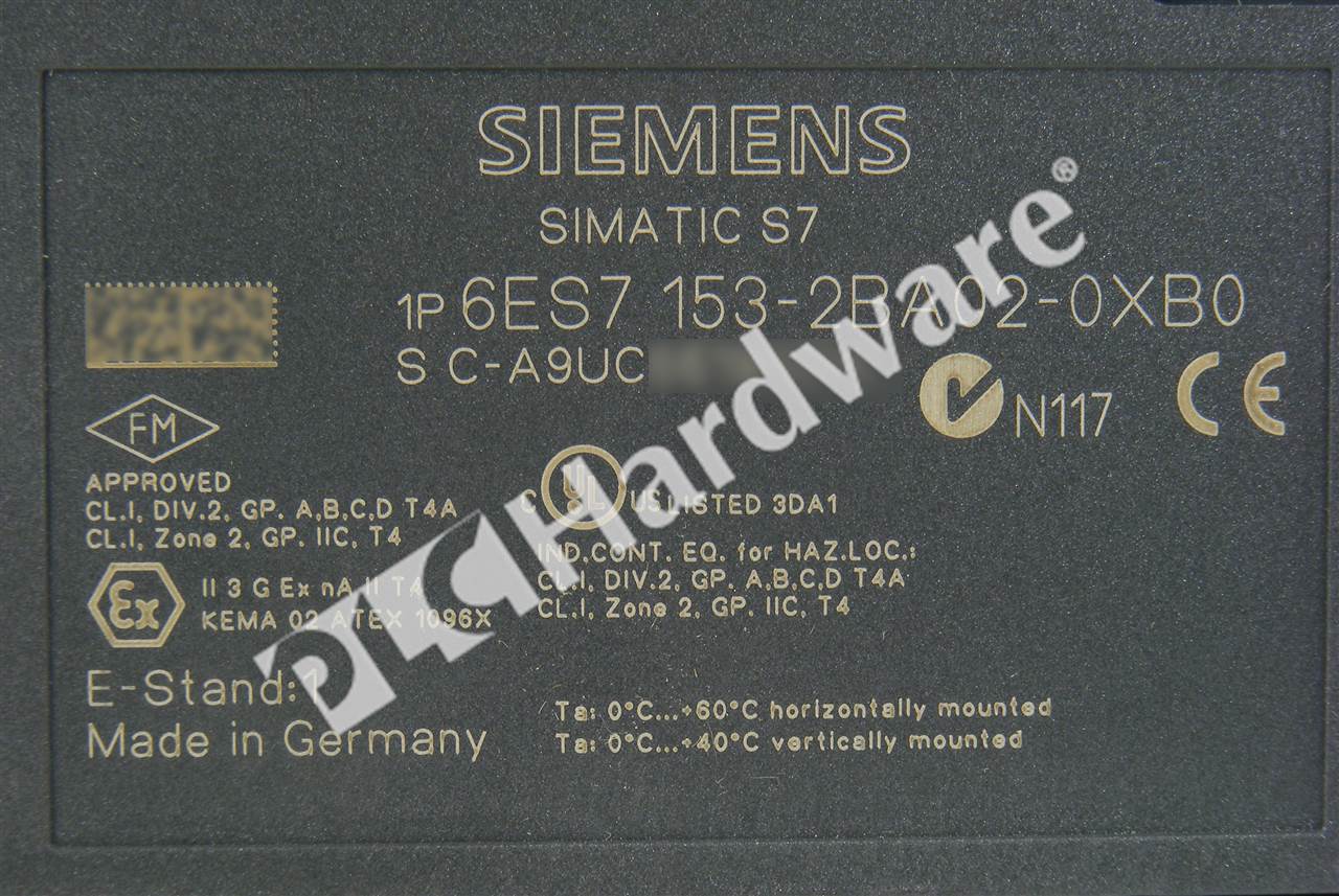 PLC Hardware: Siemens 6ES7153-2BA02-0XB0 SIMATIC S7 ET 200M IM 153