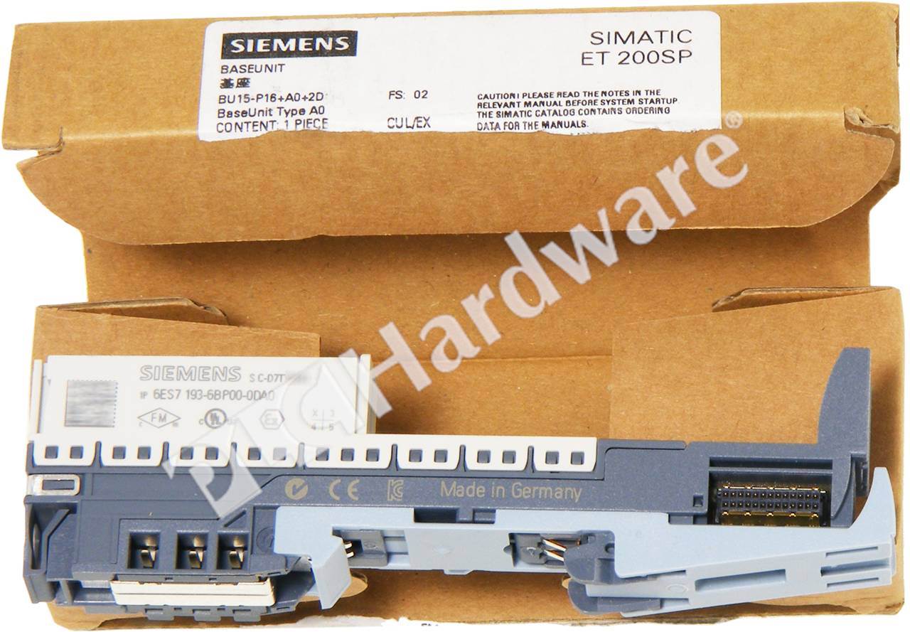 6es7193-6bp00-0da0. Siemens SIMATIC et 200sp bu-Type a0. Bu15-p16+a0+2b 6es7193-6bp00-0ba0. 6es7136-6ba00-0ca0.