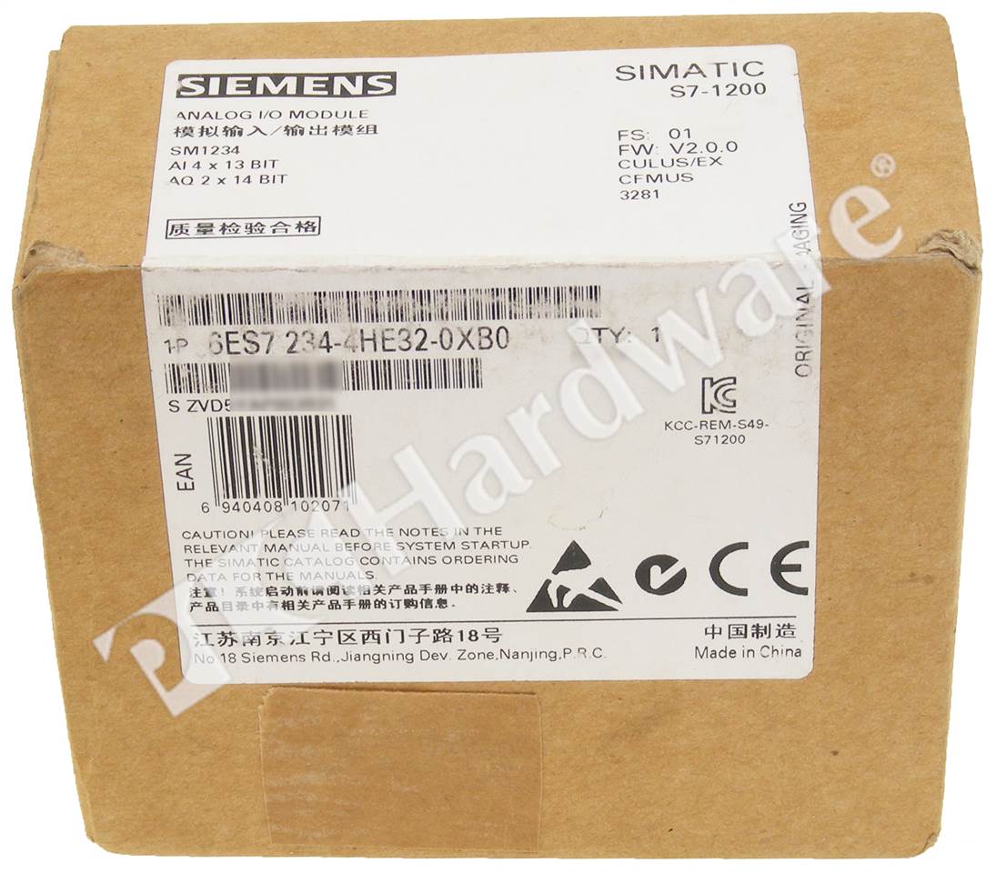 PLC Hardware: Siemens 6ES7 234-4HE32-0XB0 SIMATIC S7-1200 SM 1234