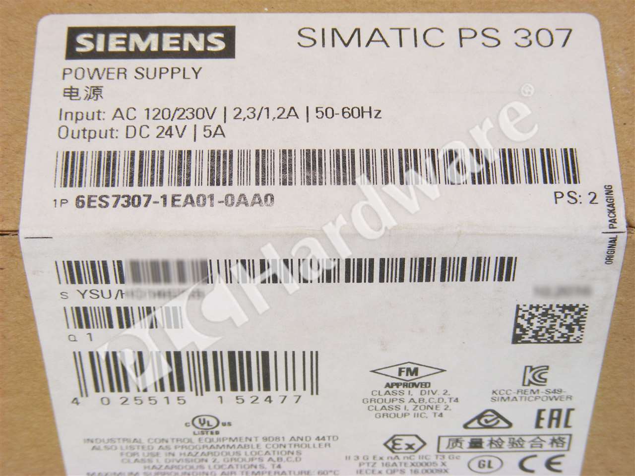 New Sealed Siemens 6ES7307-1EA01-0AA0 6ES7 307-1EA01-0AA0 PS307 Power Supply 662643517958 | eBay