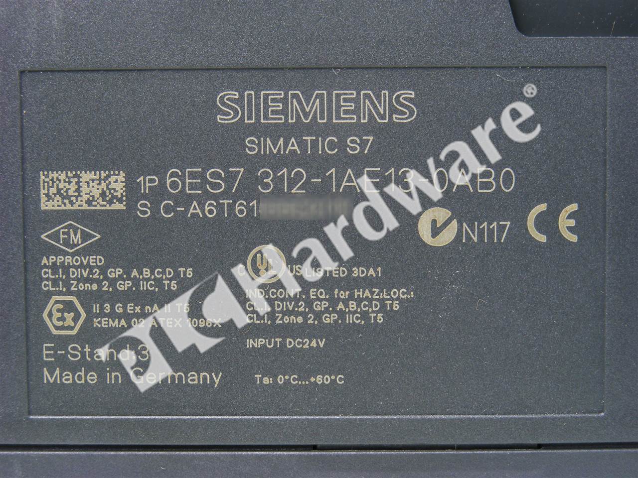 PLC Hardware: Siemens 6ES7312-1AE13-0AB0 SIMATIC S7-300 CPU 312