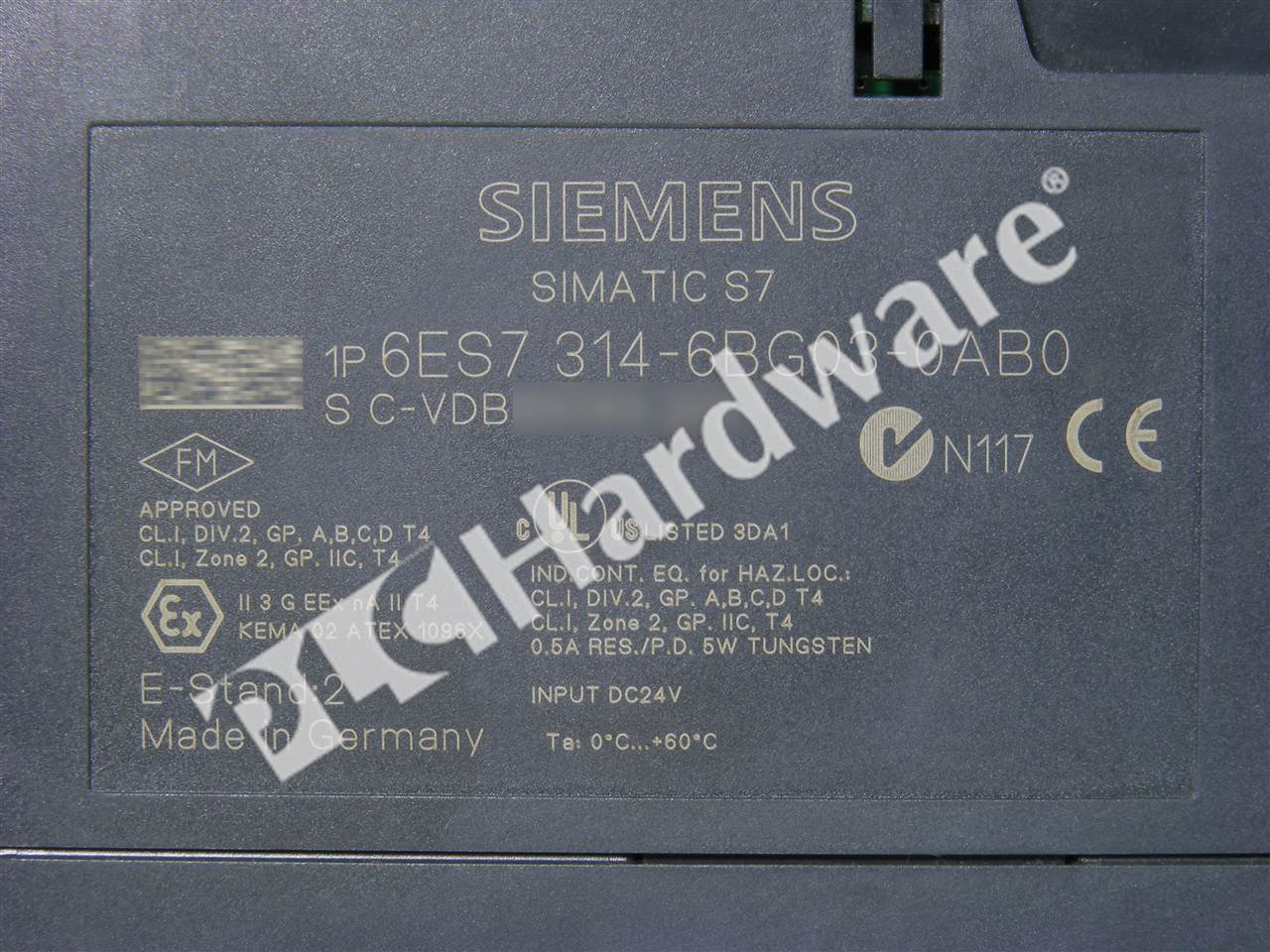 PLC Hardware - Siemens 6ES7314-6BG03-0AB0, Used PLCH Packaging