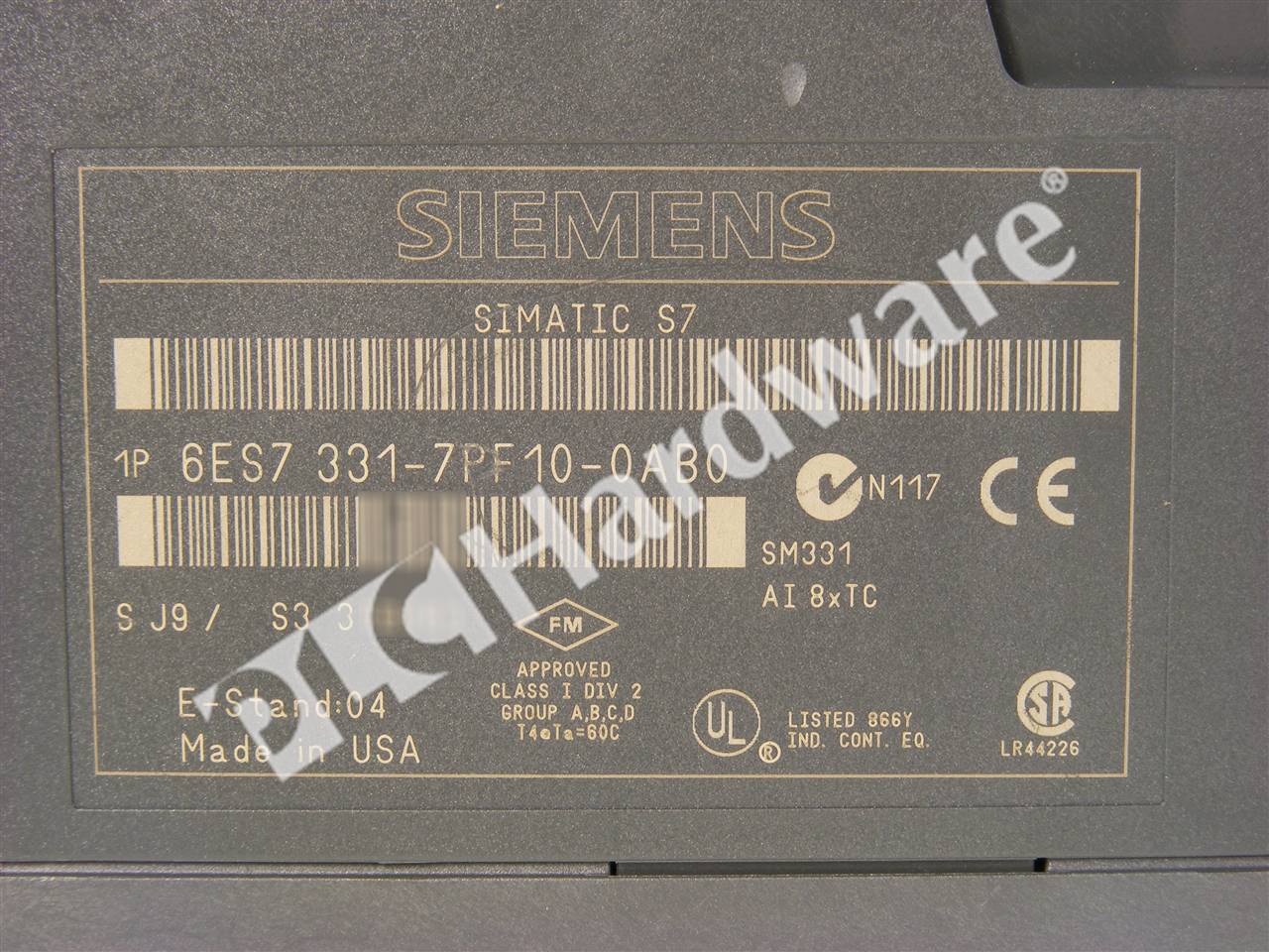 PLC Hardware - Siemens 6ES7331-7PF10-0AB0, Used PLCH Packaging