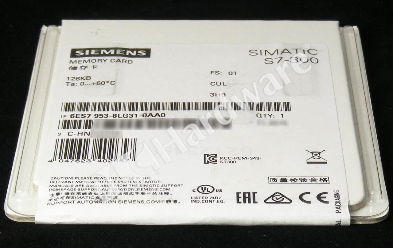 PLC Hardware: Siemens 6ES7953-8LG31-0AA0 SIMATIC S7 Micro Memory