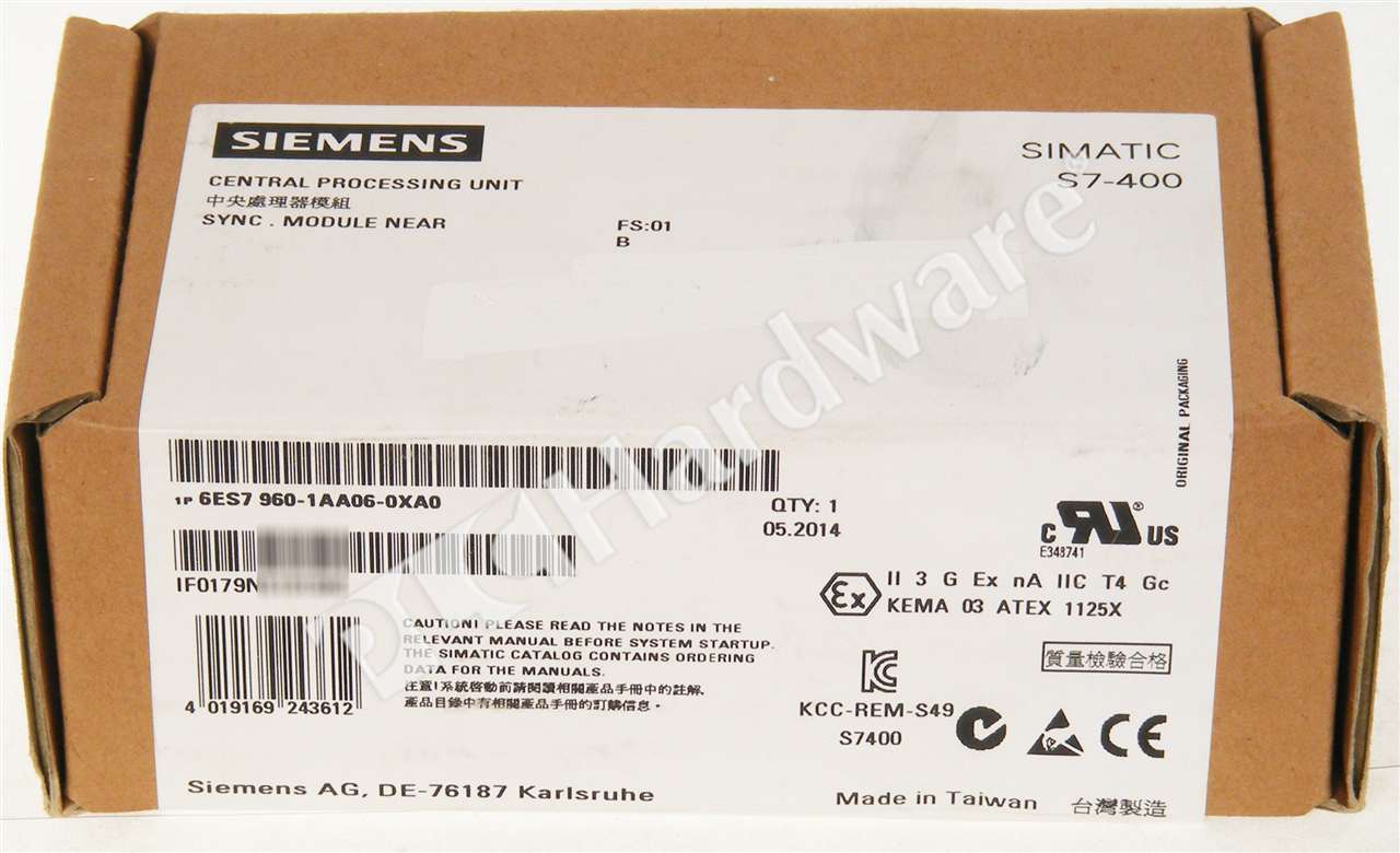 PLC Hardware: Siemens 6ES7960-1AA06-0XA0 SIMATIC S7-400H Sync