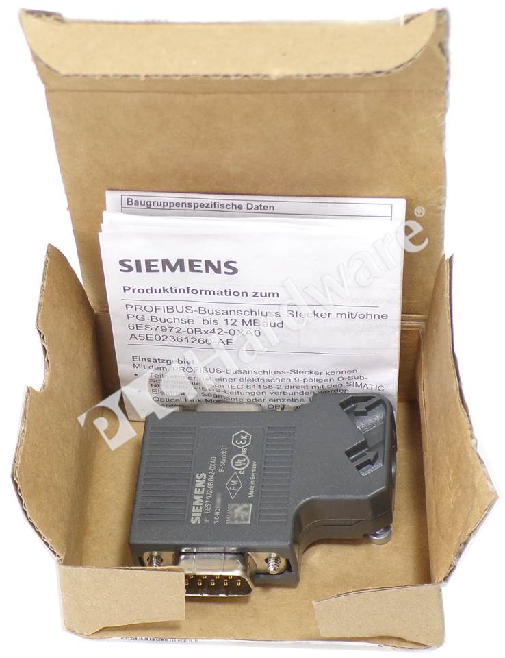 PLC Hardware: Siemens 6ES7972-0BB42-0XA0 SIMATIC PROFIBUS DP Bus Connector