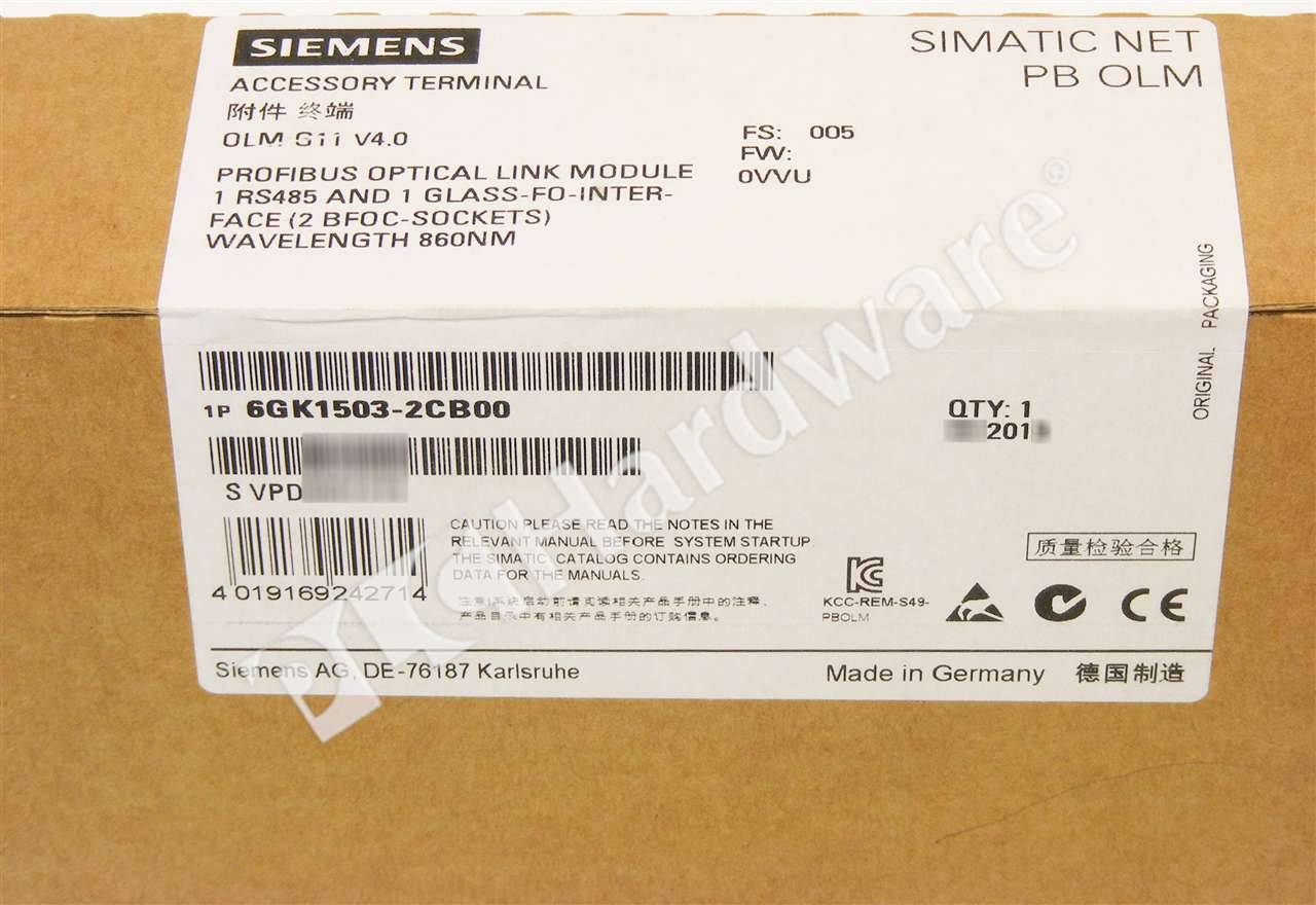 PLC Hardware: Siemens 6GK1503-2CB00 SIMATIC NET PB OLM/G11 Optical Link ...