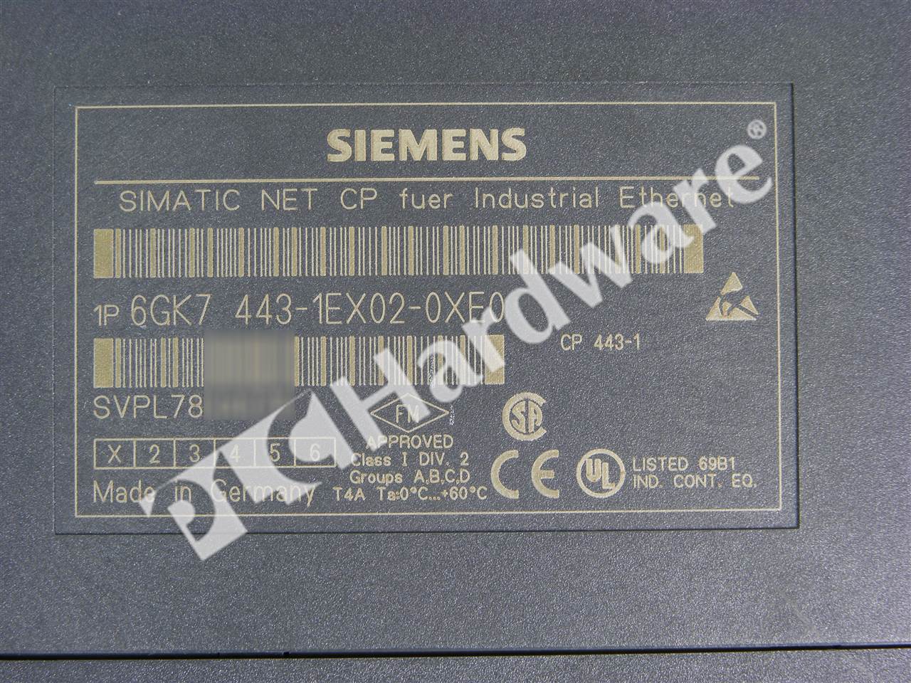 PLC Hardware: Siemens 6GK7443-1EX02-0XE0 SIMATIC S7-400 CP 443-1