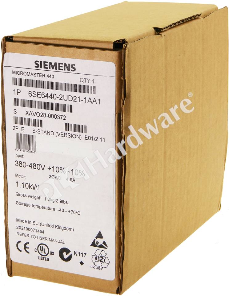 PLC Hardware: Siemens 6SE6440-2UD21-1AA1 MICROMASTER 440 AC Drive