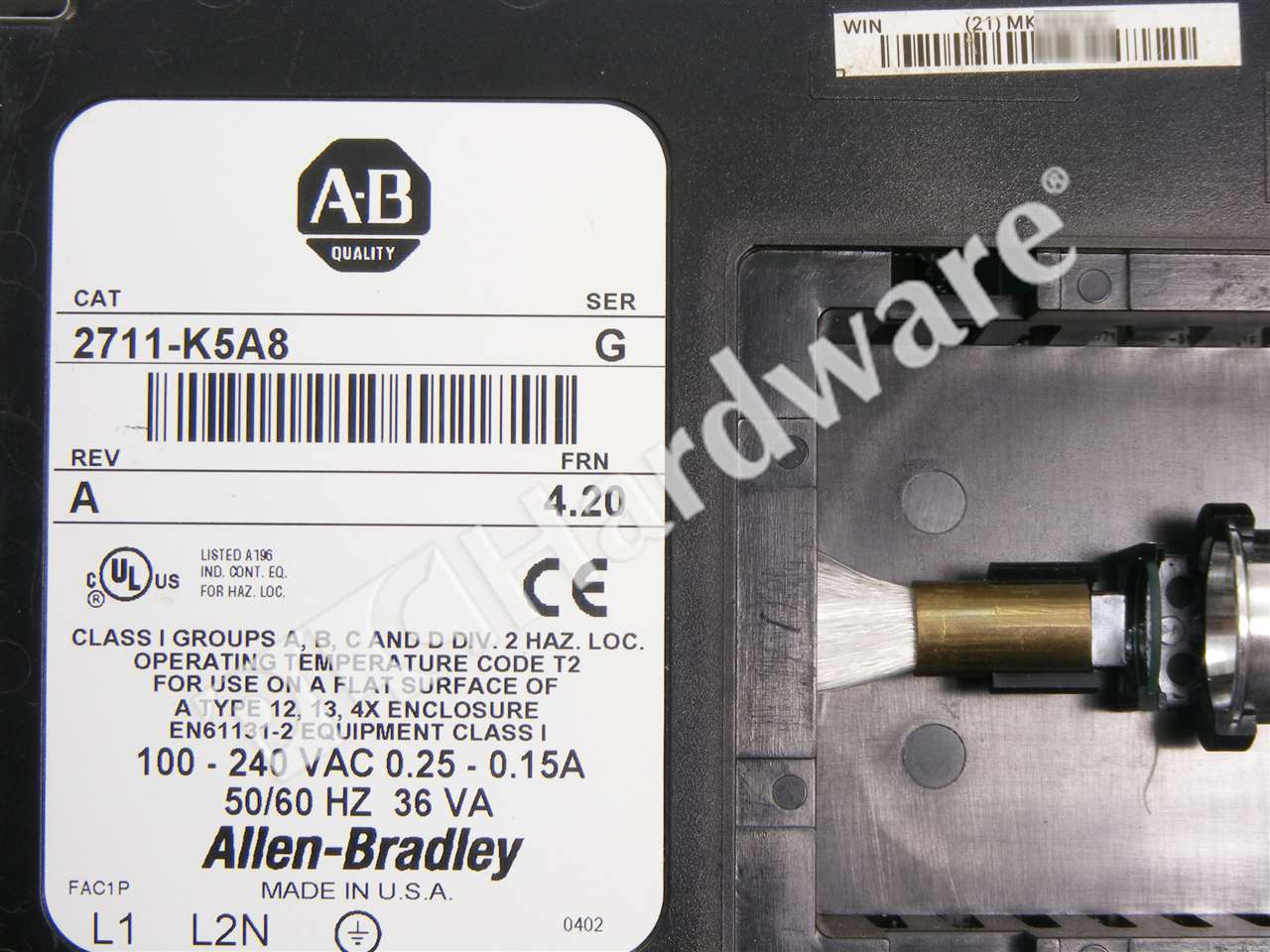 Allen Bradley 2711 K5A8 /G PanelView 550 Monochrome/Keypad/DH+/RS 232 