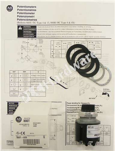 NEW Allen Bradley AB 800T U29 /Q 800TU29 Potentiometer  