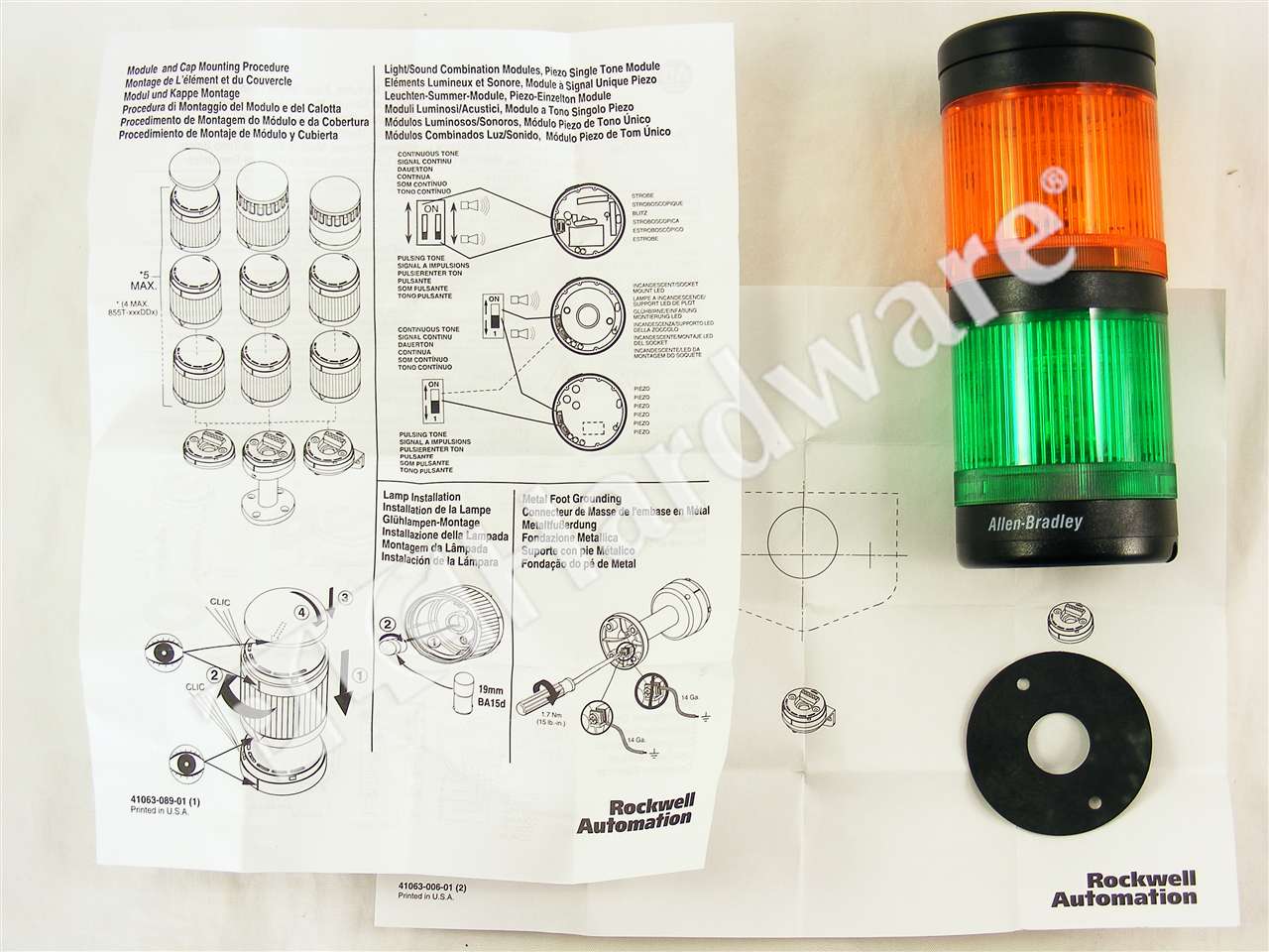   Bradley 855TC B10Y3Y5 /C Control Tower Stack Light 120V AC QTY  