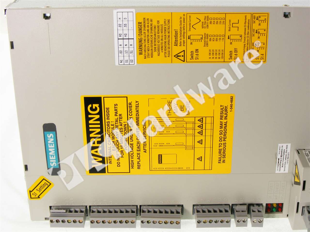 Siemens 6SN1145 1BA02 0CA1 6SN1 145 1BA02 0CA1 SIMODRIVE 611 Infeed 